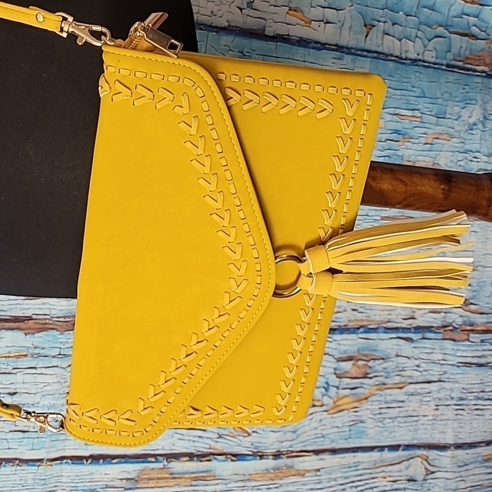 Boho Yellow Crossbody Purse - Picture 7 of 14